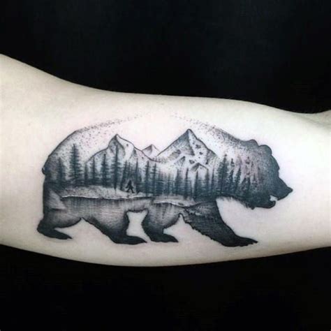 bear woods tattoo|personalized bear tattoos.